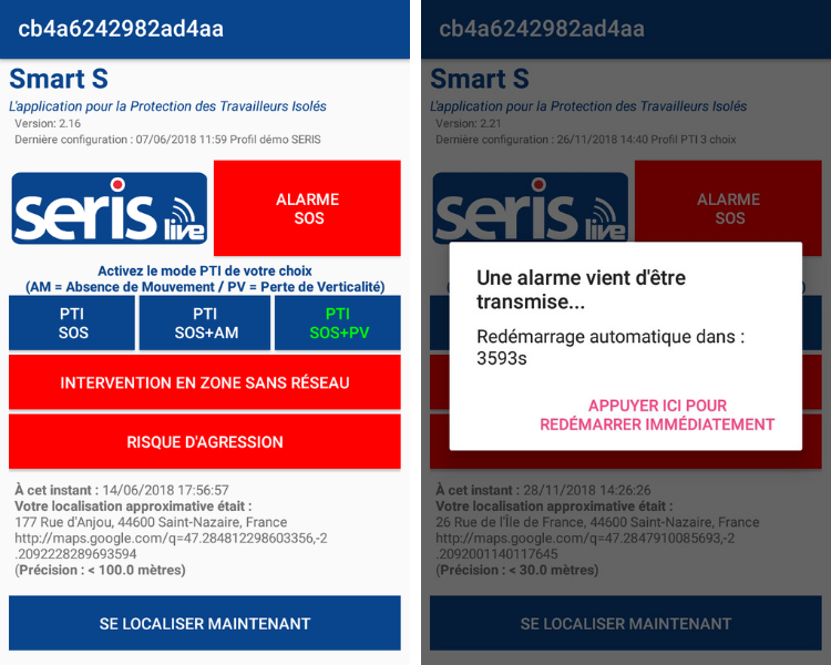 Téléphone Android PTI SERIS Live Mobility 401 - Protection du travailleur isolé